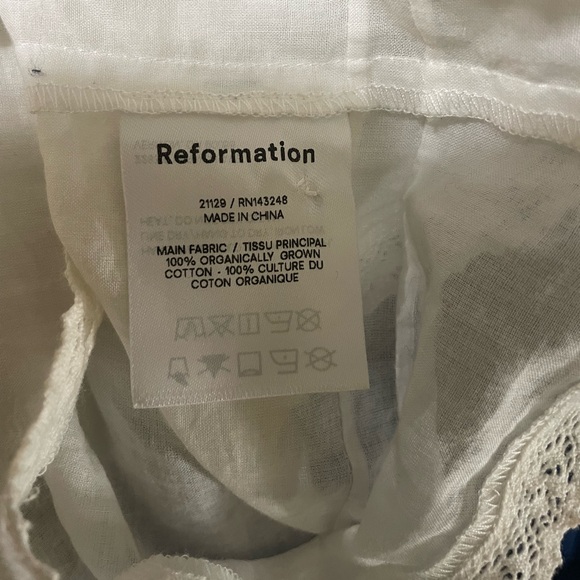 Reformation White Ruffle Top - Picture 3 of 8
